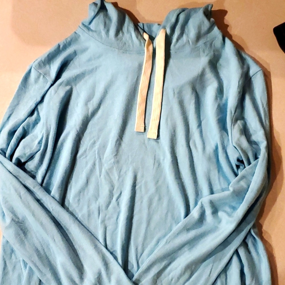 Zyia Boyfriend Hoodie Size Large- Turquoise